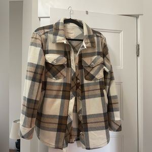 Thread & Supply plaid fleece button up